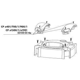 JBL CristalProfi csavar készlet a pumpafej fogantyúhoz (4 db)
