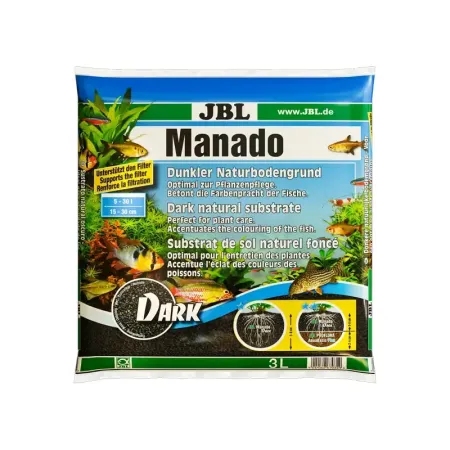 JBL Manado Dark 3 liter - általános akváriumtalaj (fekete)
