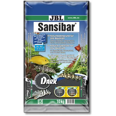 JBL Sansibar DARK (BLACK) 10 kg - természetes akvárium talaj - fekete