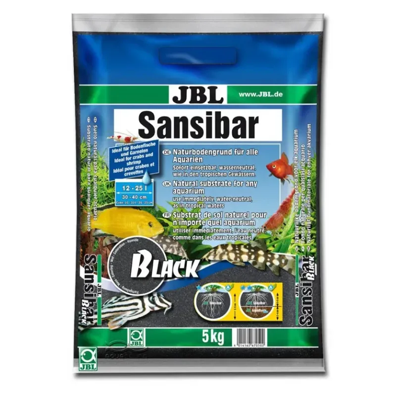 JBL Sansibar DARK (BLACK) 5 kg - természetes akvárium talaj - fekete