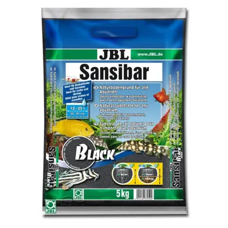 JBL Sansibar DARK (BLACK) 5 kg - természetes akvárium talaj - fekete