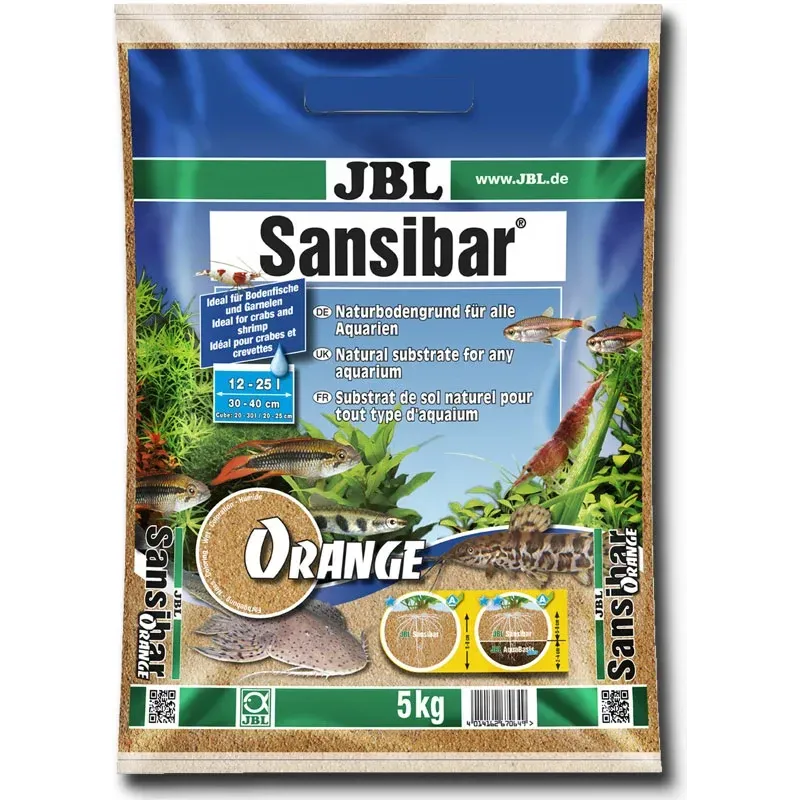 JBL Sansibar ORANGE 5 kg - akvárium talaj - narancssárga