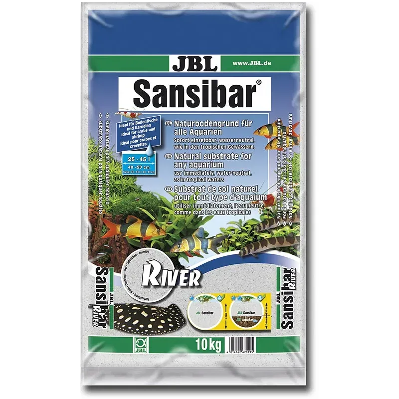 JBL Sansibar RIVER 10 kg - természetes akvárium talaj - durva szemű