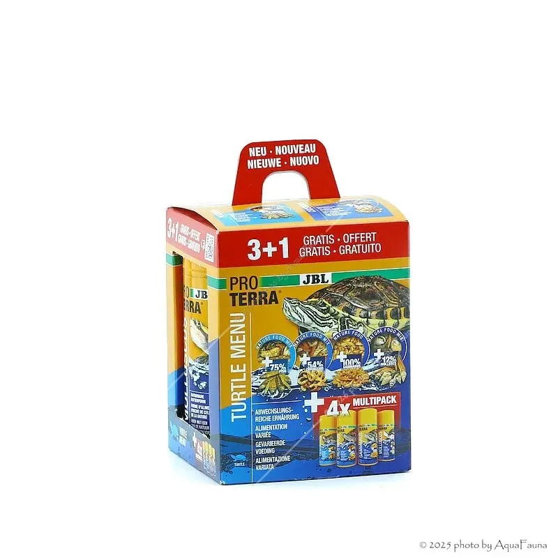 JBL Proterra Turtle Menu 3x250 ml + 1x250 ml - 4 fajta táplálékkeverék vízi teknősök számára