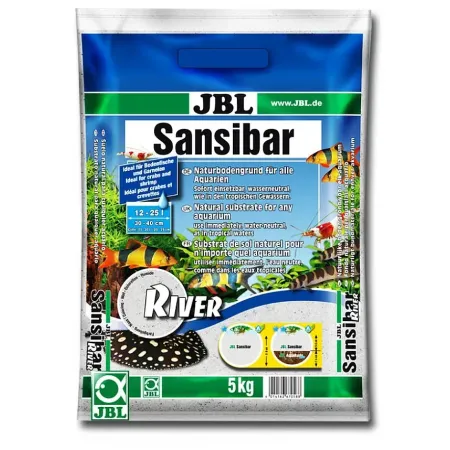 JBL Sansibar RIVER 5 kg - természetes akvárium talaj - durva szemű