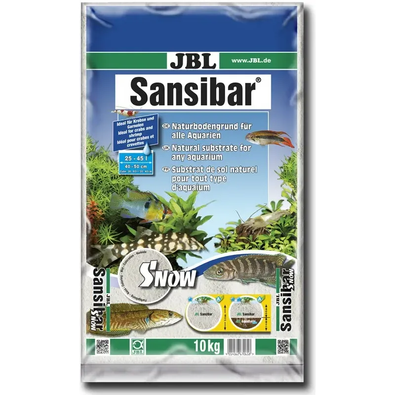 JBL Sansibar SNOW 10 kg - akvárium talaj - hófehér
