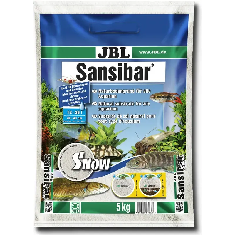 JBL Sansibar SNOW 5 kg - akvárium talaj - hófehér