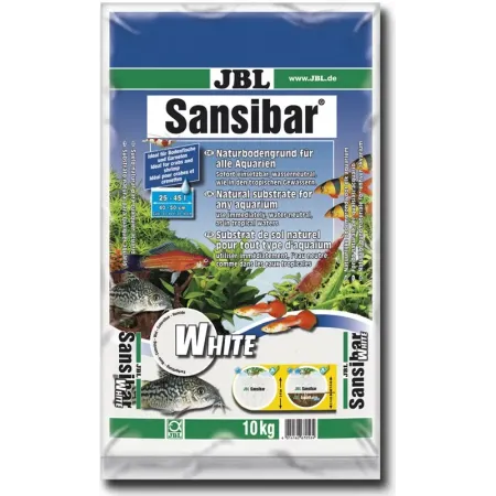JBL Sansibar WHITE 10 kg - természetes akvárium talaj - fehér