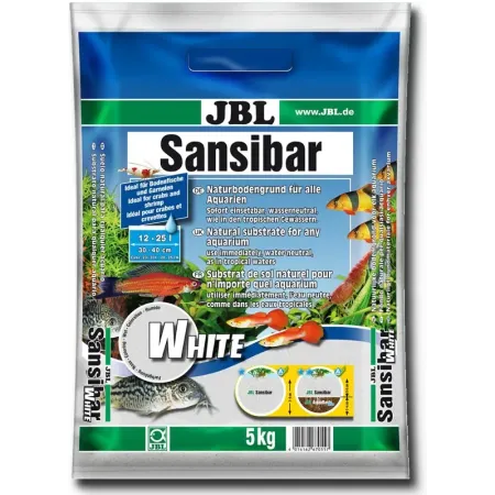 JBL Sansibar WHITE 5 kg - természetes akvárium talaj - fehér