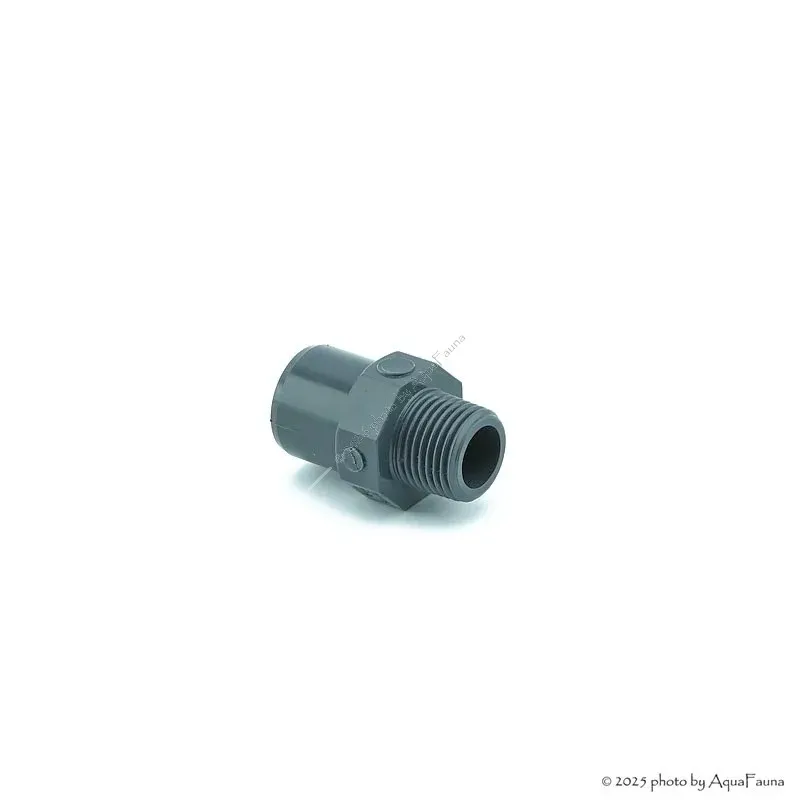 PVC karmantyú 25/20 mm-es csőhöz, 1/2" külső menettel