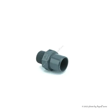 PVC karmantyú 25/20 mm-es csőhöz, 1/2" külső menettel