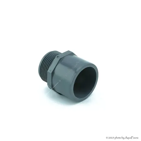 PVC karmantyú 50/40 mm-es csőhöz, 1 1/4" külső menettel