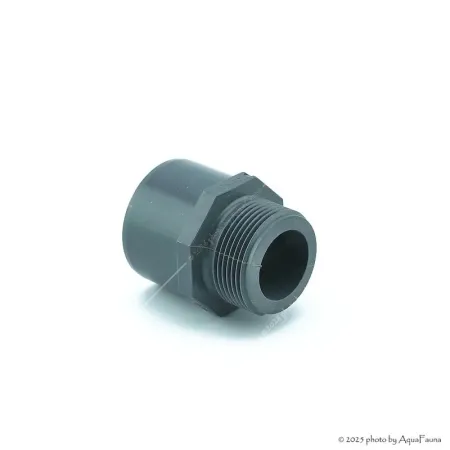 PVC karmantyú 50/40 mm-es csőhöz, 1 1/4" külső menettel