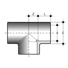 PVC T-idom 20 mm-es csőhöz