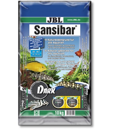 JBL Sansibar DARK (BLACK) 10 kg - természetes akvárium talaj - fekete