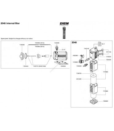 Eheim Powerline 2048 belső szűrő (2048020)