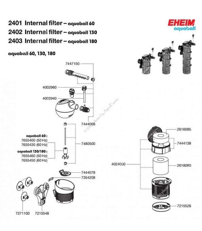 Eheim Aquaball 180 belső szűrő (2403020)