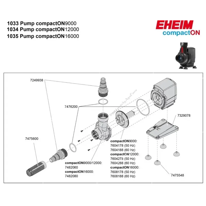 Eheim compactON 16000 vízpumpa (1035220)