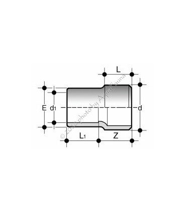 PVC szűkítő 20/16 hosszú változat