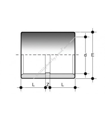 PVC toldókarmantyú 16 mm-es csőhöz