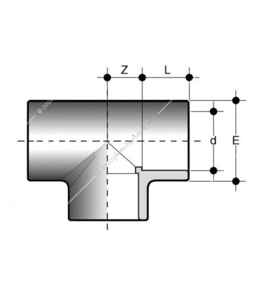 PVC T-idom 32 mm-es csőhöz