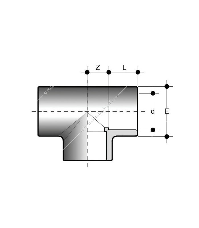 PVC T-idom 40 mm-es csőhöz