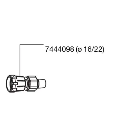 Eheim installációs szett 2 pótalkatrész - leválasztható tömlőcsatlakozó 16/22 (7444098)