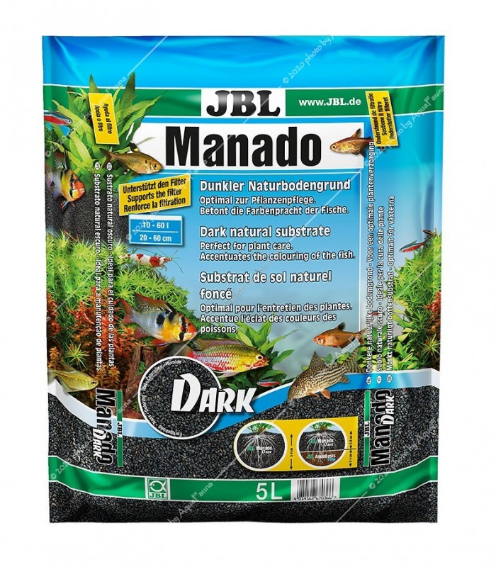 JBL Manado Dark 3 liter - általános akváriumtalaj (fekete)
