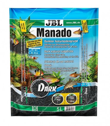 JBL Manado Dark 3 liter - általános akváriumtalaj (fekete)