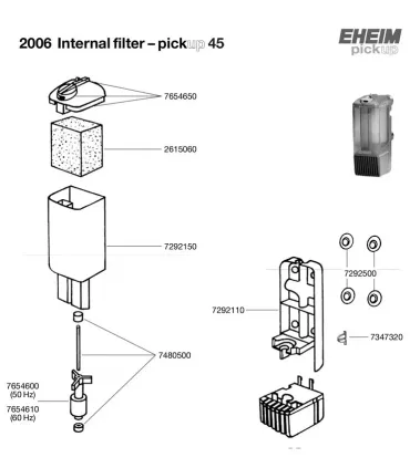 Eheim PickUp 45 (2006) belső szűrő (2006020)