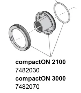 Eheim rotorfedél tömítőgyűrűvel compactON 2100 vízpumpához (7482030)