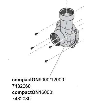Eheim rotorfedél tömítőgyűrűvel compactON 9000/12000 vízpumpához (7482060)