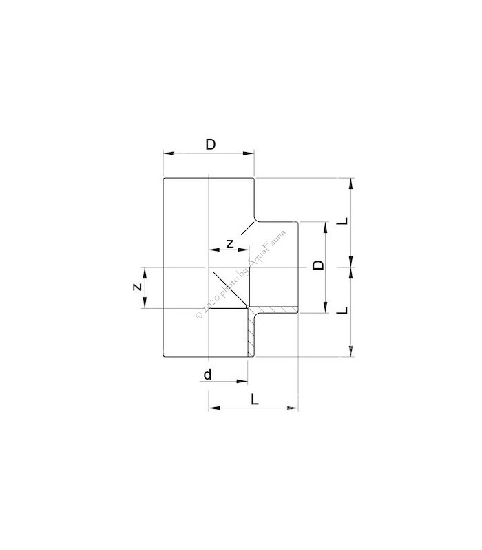 PVC T-idom 8 mm-es csőhöz