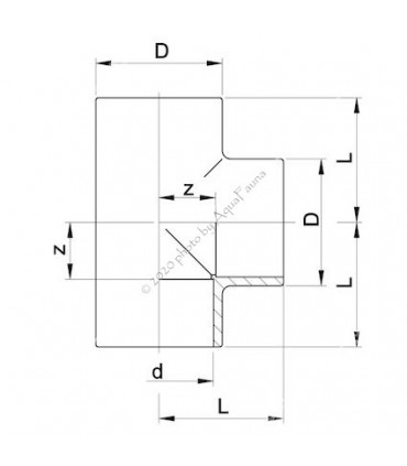 PVC T-idom 8 mm-es csőhöz