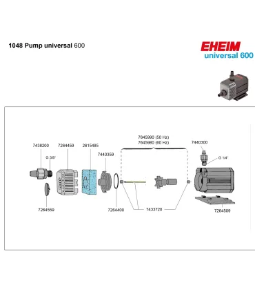 Eheim Universal 600 (1048) centrifugális pumpa (1048229)