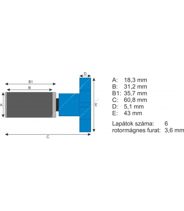 Atman rotor AT-104 vízpumpához, AT-203 Powerhead-hez