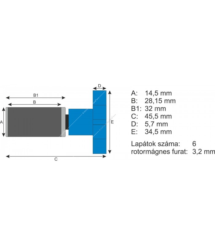 Atman rotor kerámiatengellyel AT-3335/3336 külső szűrőkhöz