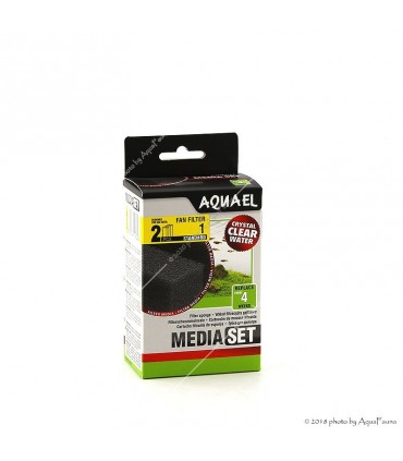 AquaEl MediaSet Standard Fan-1 Plus belső szűrőhöz - 2 db szűrőszivacs