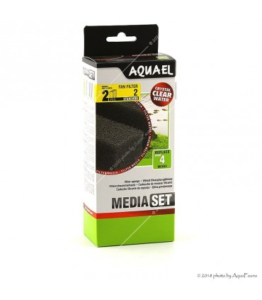 AquaEl MediaSet Standard Fan-2 Plus belső szűrőhöz - 2 db szűrőszivacs