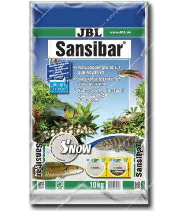 JBL Sansibar SNOW 10 kg - akvárium talaj - hófehér