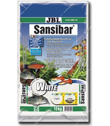 JBL Sansibar WHITE 10 kg - természetes akvárium talaj - fehér