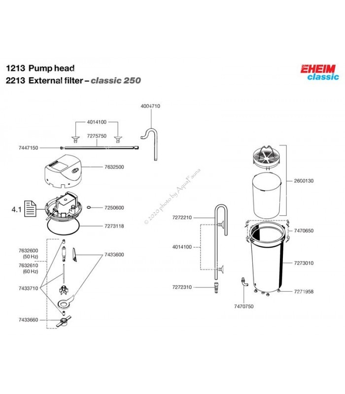 Eheim Classic 250 (2213) külső szűrő - substrat, csap plus (2213050)