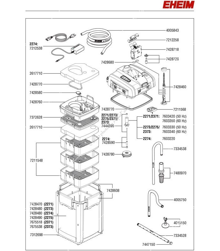 Eheim Professionel 4+ 250 külső szűrő töltettel (2271020)