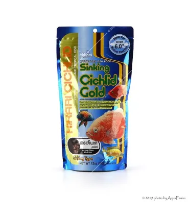 Hikari Cichlid Gold Sinking Medium - 342 g - süllyedő színfokozó granulátum eleség sügéreknek