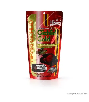 Hikari Cichlid Gold Medium - 250 g (750 ml) - lebegő színfokozó granulátum eleség sügéreknek