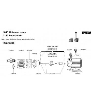Eheim Universal 300 (1046) centrifugális vízpumpa (1046219)