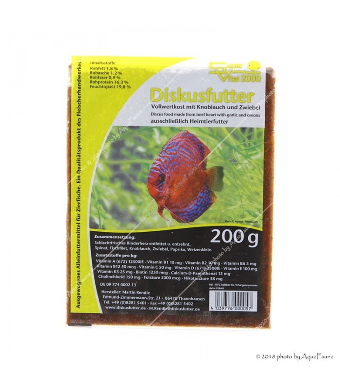 Super Vital 2000 Discusfutter fokhagymával, hagymával (200 g)