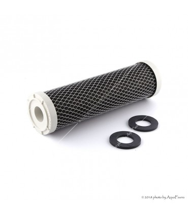 Ozmó előszűrő - PurePro aktívszén préselt CTO BLOCK szűrőbetét 10" x 2,5"