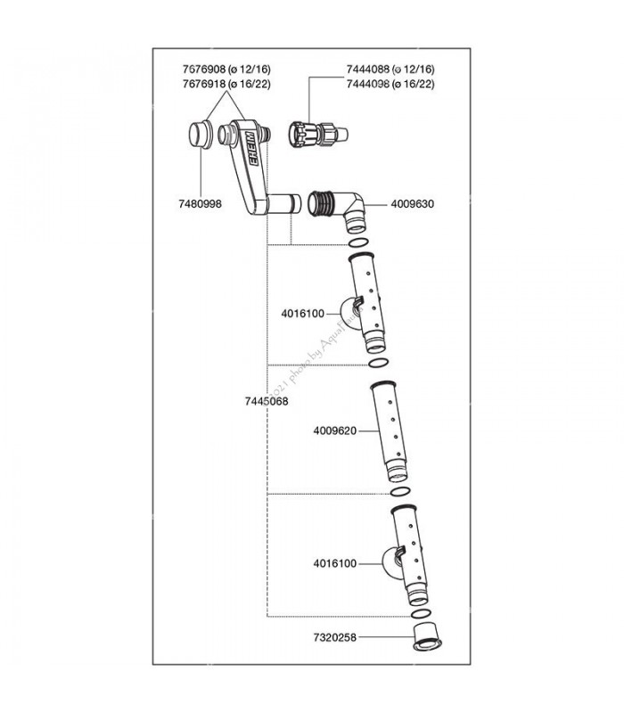 Eheim installációs szett, nyomó oldal 12/16 (4004310)