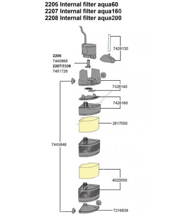 Eheim Aqua 60 belső sarokszűrő (2206020)